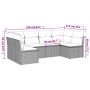 Set Gartensofas mit Kissen 6 Stück synthetisches Rattan beige von , Gartensets - Ref: Foro24-3217388, Preis: 384,08 €, Rabatt: %