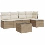 Set Gartensofas mit Kissen 6 Stück synthetisches Rattan beige von , Gartensets - Ref: Foro24-3217528, Preis: 335,93 €, Rabatt: %