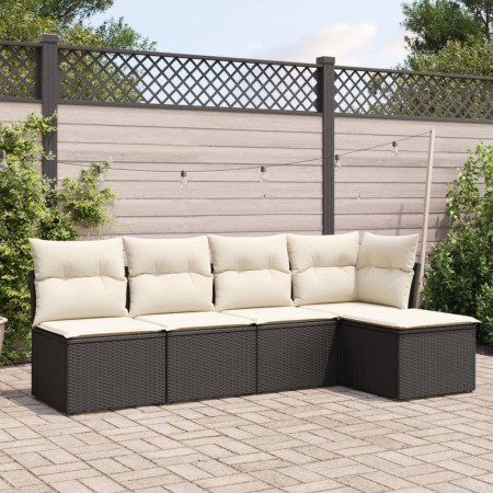 5-teiliges Gartenmöbel-Set und schwarze synthetische Rattankissen von , Gartensets - Ref: Foro24-3217516, Preis: 244,61 €, Ra...