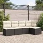 Set de muebles de jardín 5 pzas y cojines ratán sintético negro de , Conjuntos de jardín - Ref: Foro24-3217516, Precio: 270,8...