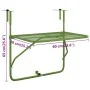 Green steel balcony table 60x40 cm by , Garden tables - Ref: Foro24-340918, Price: 48,94 €, Discount: %