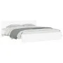 White bed frame with headboard 200x200 cm by , Beds and slatted bases - Ref: Foro24-3207455, Price: 192,04 €, Discount: %