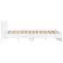 White bed frame with headboard 200x200 cm by , Beds and slatted bases - Ref: Foro24-3207455, Price: 192,04 €, Discount: %