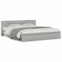 Sonoma gray bed frame with headboard 200x200 cm by , Beds and slatted bases - Ref: Foro24-3207460, Price: 163,41 €, Discount: %