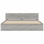 Estructura de cama con cabecero gris Sonoma 200x200 cm de , Camas y somieres - Ref: Foro24-3207460, Precio: 167,13 €, Descuen...