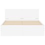 White bed frame with headboard 135x190 cm by , Beds and slatted bases - Ref: Foro24-3207504, Price: 167,80 €, Discount: %