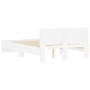 White bed frame with headboard 135x190 cm by , Beds and slatted bases - Ref: Foro24-3207504, Price: 167,80 €, Discount: %