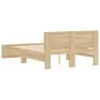 Sonoma oak bed frame with headboard 135x190 cm by , Beds and slatted bases - Ref: Foro24-3207506, Price: 152,21 €, Discount: %