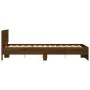 Bed frame with oak brown headboard 135x190 cm by , Beds and slatted bases - Ref: Foro24-3207510, Price: 165,87 €, Discount: %