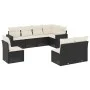 Set de sofás de jardín 8 piezas y cojines ratán sintético negro de , Sofás modulares de exterior - Ref: Foro24-3251403, Preci...