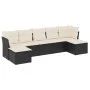 Set de comedor de jardín 7 pzas y cojines ratán sintético negro by , Garden sets - Ref: Foro24-3249865, Price: 391,57 €, Disc...