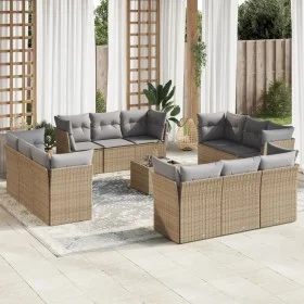 Set sofás de jardín con cojines 13 pzas ratán sintético beige by , Garden sets - Ref: Foro24-3217339, Price: 843,76 €, Discou...