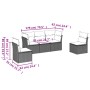 Gartenmöbel-Set, 5-teilig, mit schwarzen Polstern aus synthetischem Rattan. von , Gartensets - Ref: Foro24-3217345, Preis: 32...
