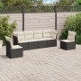 Set de sofás de jardín 6 piezas y cojines ratán sintético negro by , Garden sets - Ref: Foro24-3217366, Price: 320,52 €, Disc...