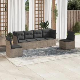 Gartenmöbel-Set, 6-teilig, mit grauen Polstern aus synthetischem Rattan. von , Gartensets - Ref: Foro24-3217370, Preis: 344,6...
