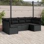 Set de sofás de jardín 6 piezas y cojines ratán sintético negro by , Garden sets - Ref: Foro24-3217385, Price: 368,25 €, Disc...