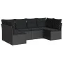 Set de sofás de jardín 6 piezas y cojines ratán sintético negro de , Conjuntos de jardín - Ref: Foro24-3217385, Precio: 369,3...