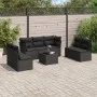 Set de sofás de jardín 8 piezas y cojines ratán sintético negro by , Garden sets - Ref: Foro24-3217415, Price: 473,16 €, Disc...