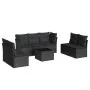 Set de sofás de jardín 8 piezas y cojines ratán sintético negro by , Garden sets - Ref: Foro24-3217415, Price: 473,16 €, Disc...