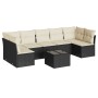 Set de sofás de jardín 8 piezas y cojines ratán sintético negro by , Garden sets - Ref: Foro24-3217436, Price: 418,41 €, Disc...