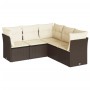Set comedor de jardín 5 piezas y cojines ratán sintético marrón by , Garden sets - Ref: Foro24-3217623, Price: 331,21 €, Disc...