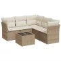 Gartensofa-Set mit 6-teiligen Kissen aus synthetischem Rattan in Beige. von , Gartensets - Ref: Foro24-3217628, Preis: 423,38...