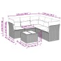 Gartensofa-Set mit 6-teiligen Kissen aus synthetischem Rattan in Beige. von , Gartensets - Ref: Foro24-3217628, Preis: 400,41...