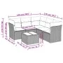 Gartensofa-Set mit 6-teiligen Kissen aus synthetischem Rattan in Beige. von , Gartensets - Ref: Foro24-3217628, Preis: 423,38...