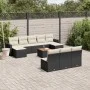 Set de sofás de jardín 11 pzas y cojines ratán sintético negro by , Modular outdoor sofas - Ref: Foro24-3224327, Price: 563,9...