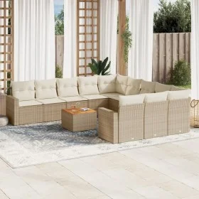 Set de sofás de jardín 12 pzas y cojines ratán sintético marrón by , Modular outdoor sofas - Ref: Foro24-3224350, Price: 775,...