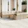 Set de sofás de jardín 12 pzas y cojines ratán sintético marrón by , Modular outdoor sofas - Ref: Foro24-3224350, Price: 773,...