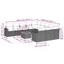 Set de sofás de jardín 12 pzas y cojines ratán sintético marrón by , Modular outdoor sofas - Ref: Foro24-3224350, Price: 773,...