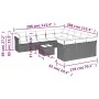 12-teiliges Gartensofa-Set mit schwarzen Kissen aus synthetischem Rattan. von , Gartensets - Ref: Foro24-3218416, Preis: 686,...