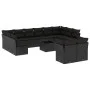 Set de sofás de jardín y cojines 13 pzas ratán sintético negro by , Garden sets - Ref: Foro24-3218435, Price: 847,28 €, Disco...