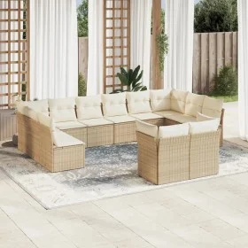 Set de sofás de jardín 12 pzas y cojines ratán sintético marrón by , Garden sets - Ref: Foro24-3218428, Price: 781,91 €, Disc...