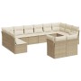 Set de sofás de jardín 12 pzas y cojines ratán sintético marrón by , Garden sets - Ref: Foro24-3218428, Price: 764,43 €, Disc...