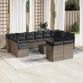 Set sofás de jardín con cojines 13 piezas ratán sintético gris by , Garden sets - Ref: Foro24-3218440, Price: 778,90 €, Disco...