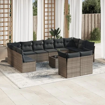 Set sofás de jardín con cojines 13 piezas ratán sintético gris by , Garden sets - Ref: Foro24-3218440, Price: 778,90 €, Disco...