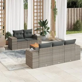 Gartenmöbel-Set, 6-teilig, mit grauen Polstern aus synthetischem Rattan. von , Gartensets - Ref: Foro24-3257663, Preis: 434,8...