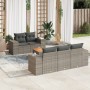 Gartenmöbel-Set, 6-teilig, mit grauen Polstern aus synthetischem Rattan. von , Gartensets - Ref: Foro24-3257663, Preis: 427,2...