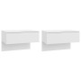 Wand-Nachttische 2 Einheiten weiß von vidaXL, Nachttische - Ref: Foro24-810936, Preis: 78,31 €, Rabatt: %