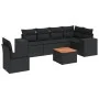 Garten-Essgruppe 7-teilig mit schwarzen Polstern aus synthetischem Rattan von , Gartensets - Ref: Foro24-3257798, Preis: 453,...