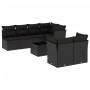Set de sofás de jardín 8 piezas y cojines ratán sintético negro by , Garden sets - Ref: Foro24-3249134, Price: 519,71 €, Disc...