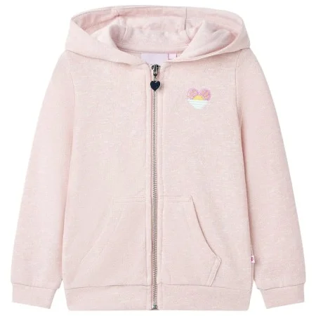 Sudadera infantil con capucha y cremallera rosa claro mezcla 140 de , Camisetas para niños - Ref: Foro24-10983, Precio: 14,83...