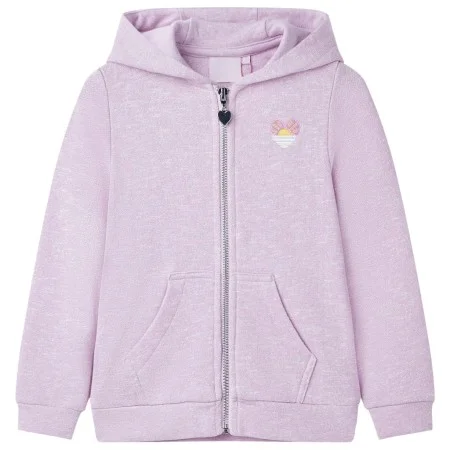 Sudadera infantil con capucha y cremallera lila mezcla 140 by , Kids T-shirts - Ref: Foro24-10988, Price: 14,83 €, Discount: %