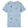 Camiseta infantil azul mélange 140 by , Kids T-shirts - Ref: Foro24-12228, Price: 8,92 €, Discount: %