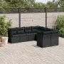 Set de sofás de jardín 8 piezas y cojines ratán sintético negro by , Garden sets - Ref: Foro24-3218585, Price: 524,32 €, Disc...