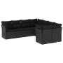 Set de sofás de jardín 8 piezas y cojines ratán sintético negro by , Garden sets - Ref: Foro24-3218585, Price: 524,32 €, Disc...