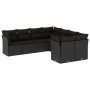 Set de sofás de jardín 8 piezas y cojines ratán sintético negro by , Garden sets - Ref: Foro24-3218585, Price: 514,27 €, Disc...