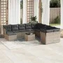 Set de sofás de jardín 12 pzas con cojines ratán sintético gris by , Garden sets - Ref: Foro24-3218620, Price: 665,63 €, Disc...